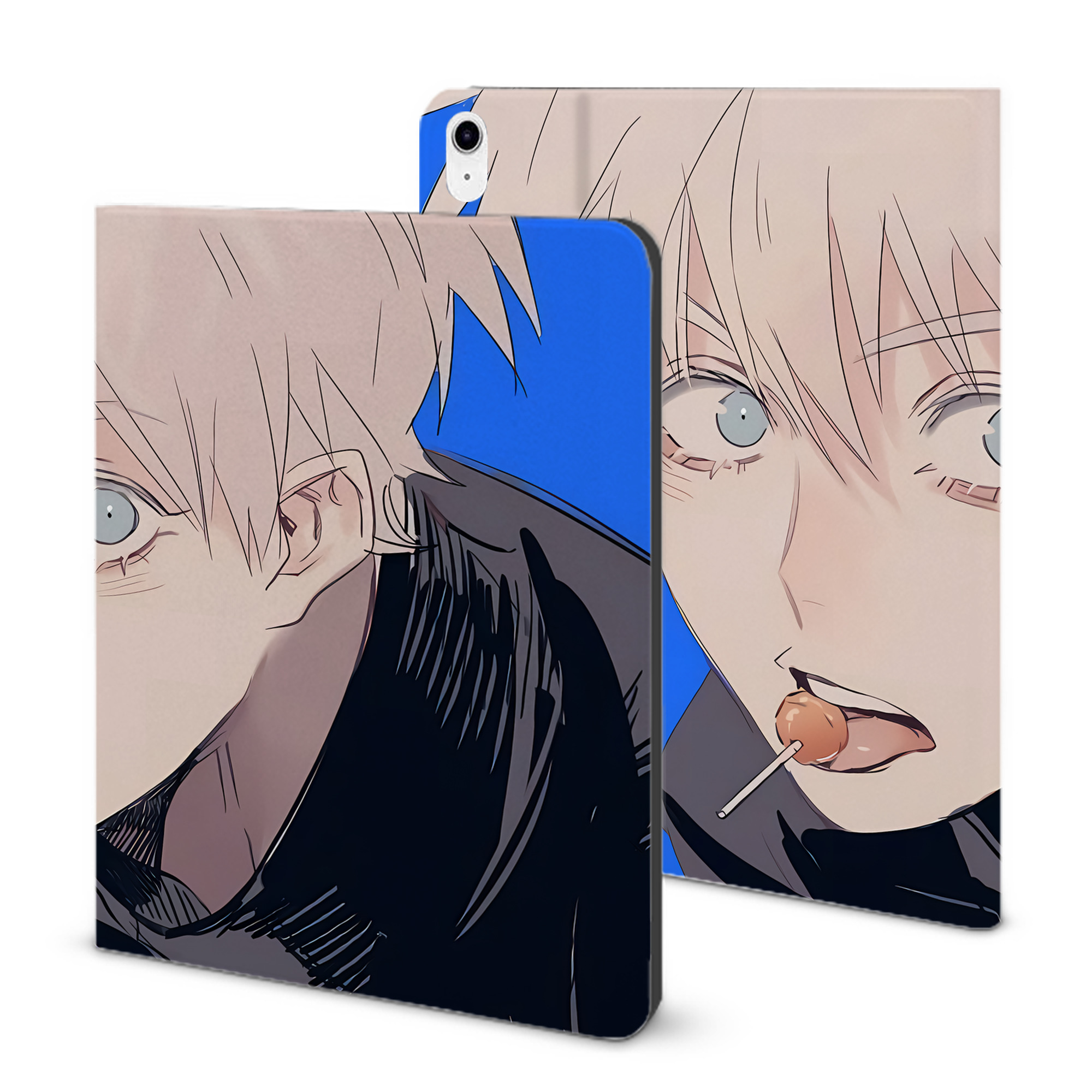 （画像用） 呪術廻戦 Jujutsu Kaisen IPad ケース ブック型 PUレザー TPU 耐衝撃 軽量 薄型 ペン収納なし 全面保護 IPad 各モデル対応